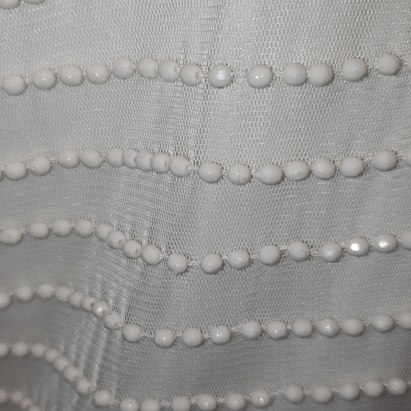 Jenner Lopez white beaded peblum top - Picture 8 of 8